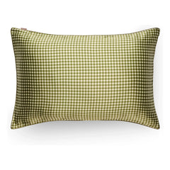 Emily's Pillow - Gingham Printed Mulberry Silk Pillowcase | Khaki
