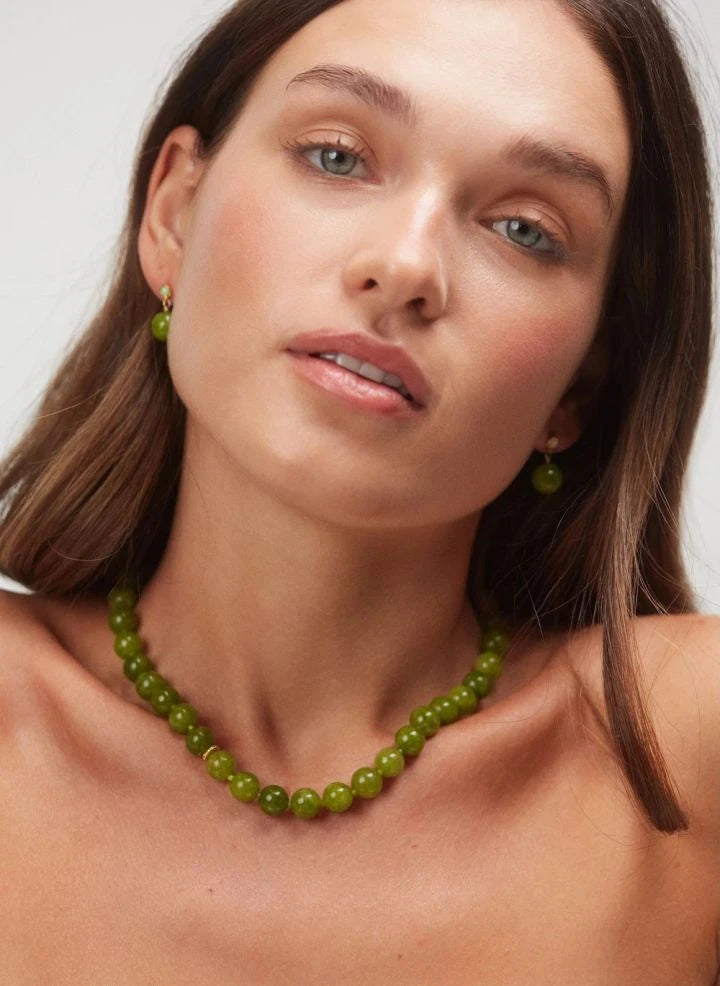 Anni Lu - Green Ball Earrings
