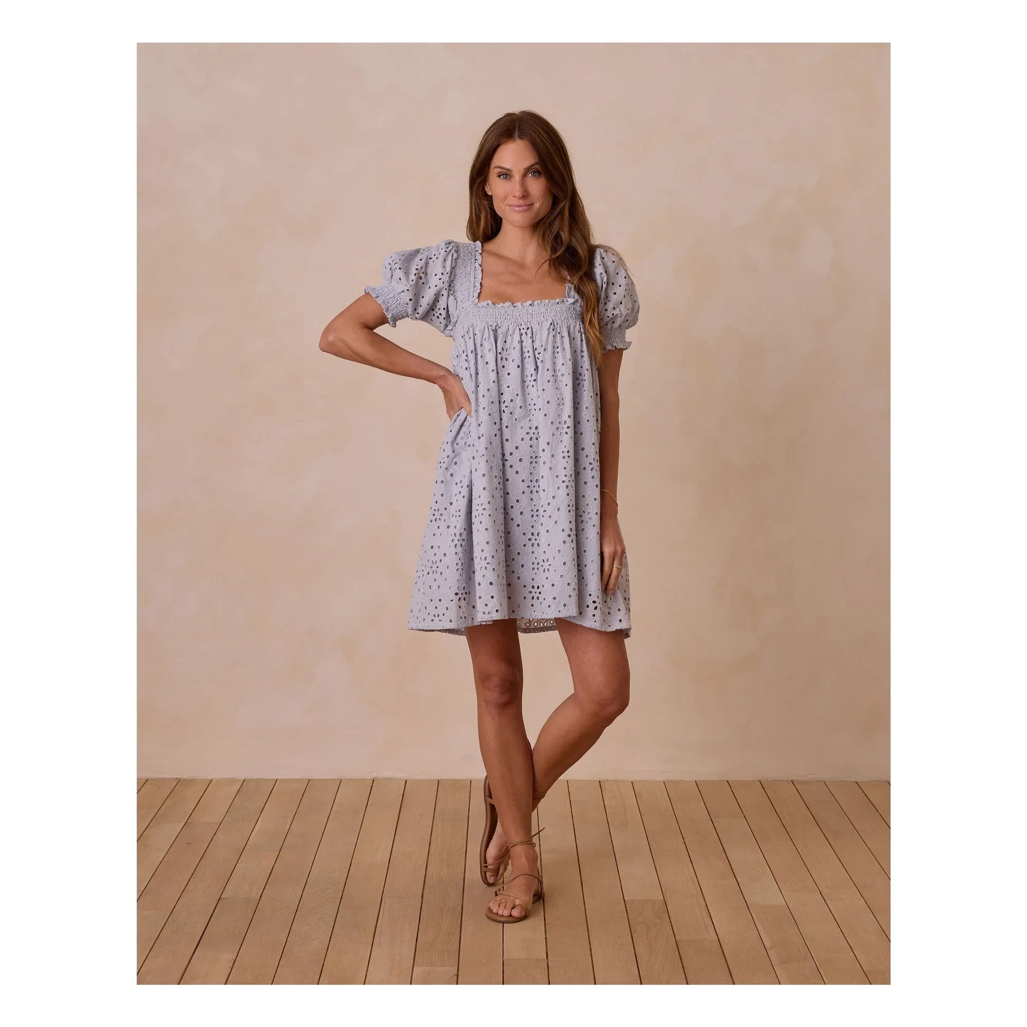 Rylee + Cru - Milan Embroidered Dress | Light Blue
