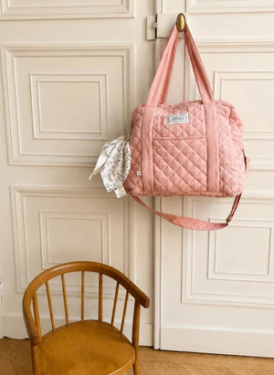 Editions Aimable - Suzanne baby diaper bag | Old Rose Gauze