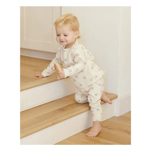 Quincy Mae - Organic Cotton Bear Pants | Ecru