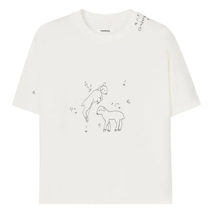 Cordera - Organic Cotton Embroidered T-Shirt | White