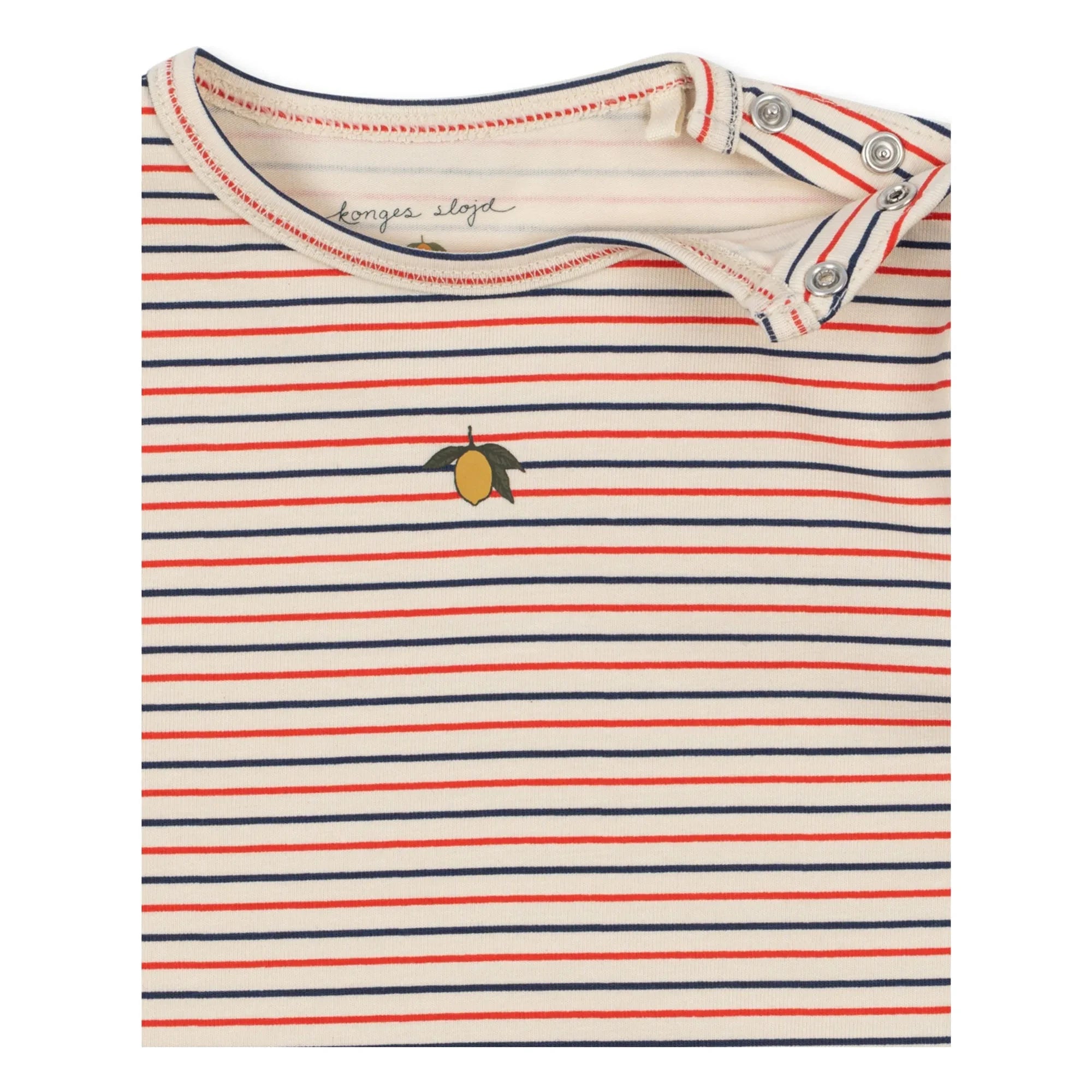 Konges Sløjd - Striped Organic Cotton Bodysuit | Red