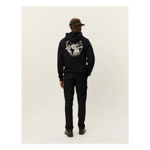Les Deux - Ben Globe Organic Cotton Hoodie | Dark Black