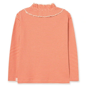 Tinycottons - Organic Cotton Ribbed Striped T-Shirt | Red