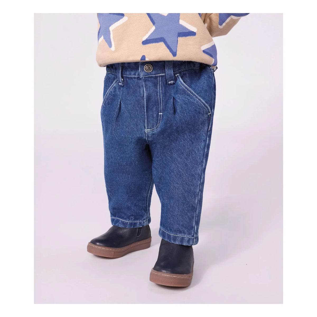 Petit Bateau - Organik pamuklu jean | Mavi