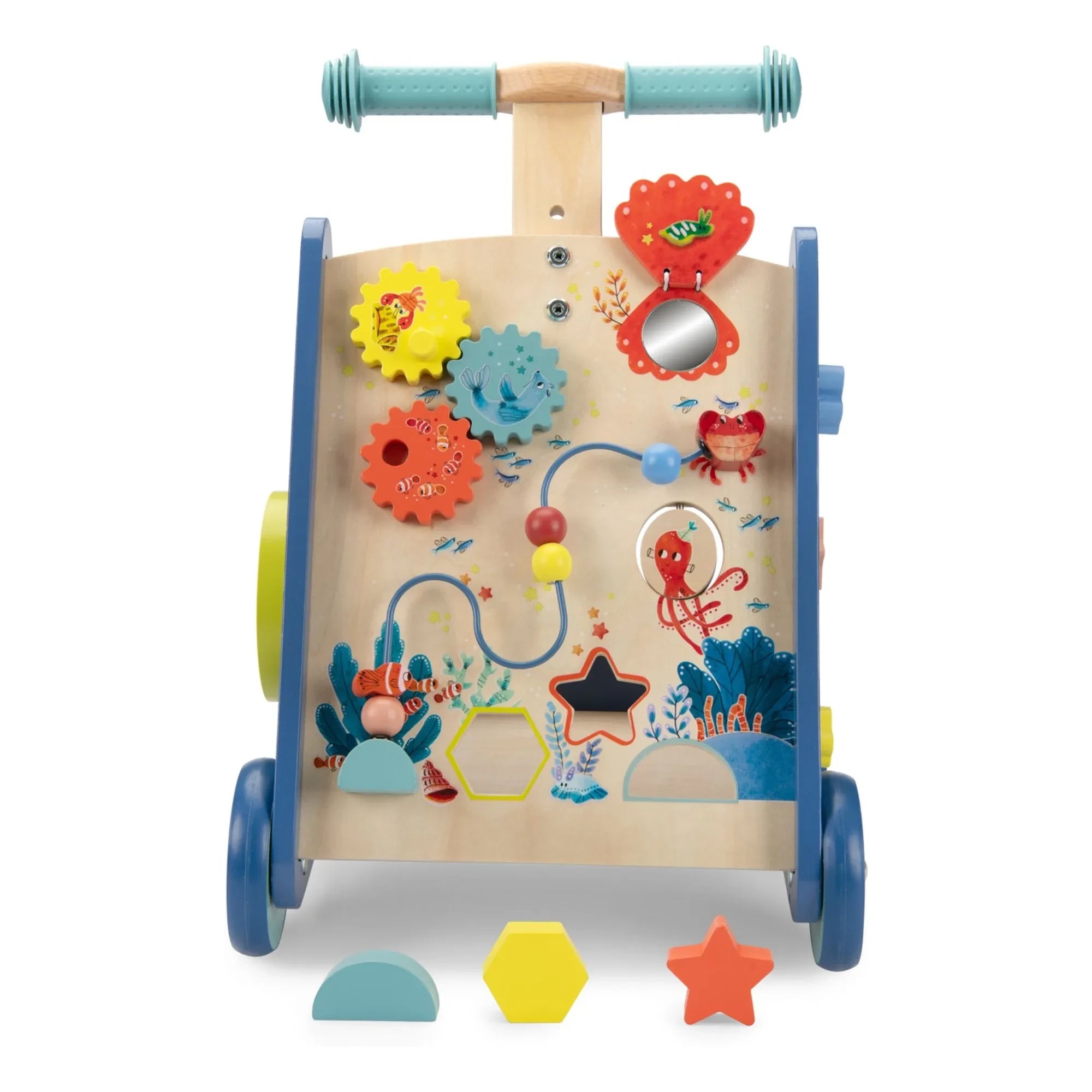 Moulin Roty - Les aventures de Paulie Activity Push Car | Blue