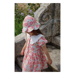 Konges Sløjd - Organic Cotton Seashell Edge Heart Hat | Pink
