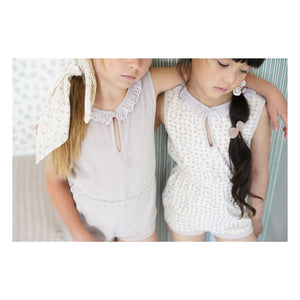 Soor Ploom - Combishort Club Fleurie Organic Cotton | Off White
