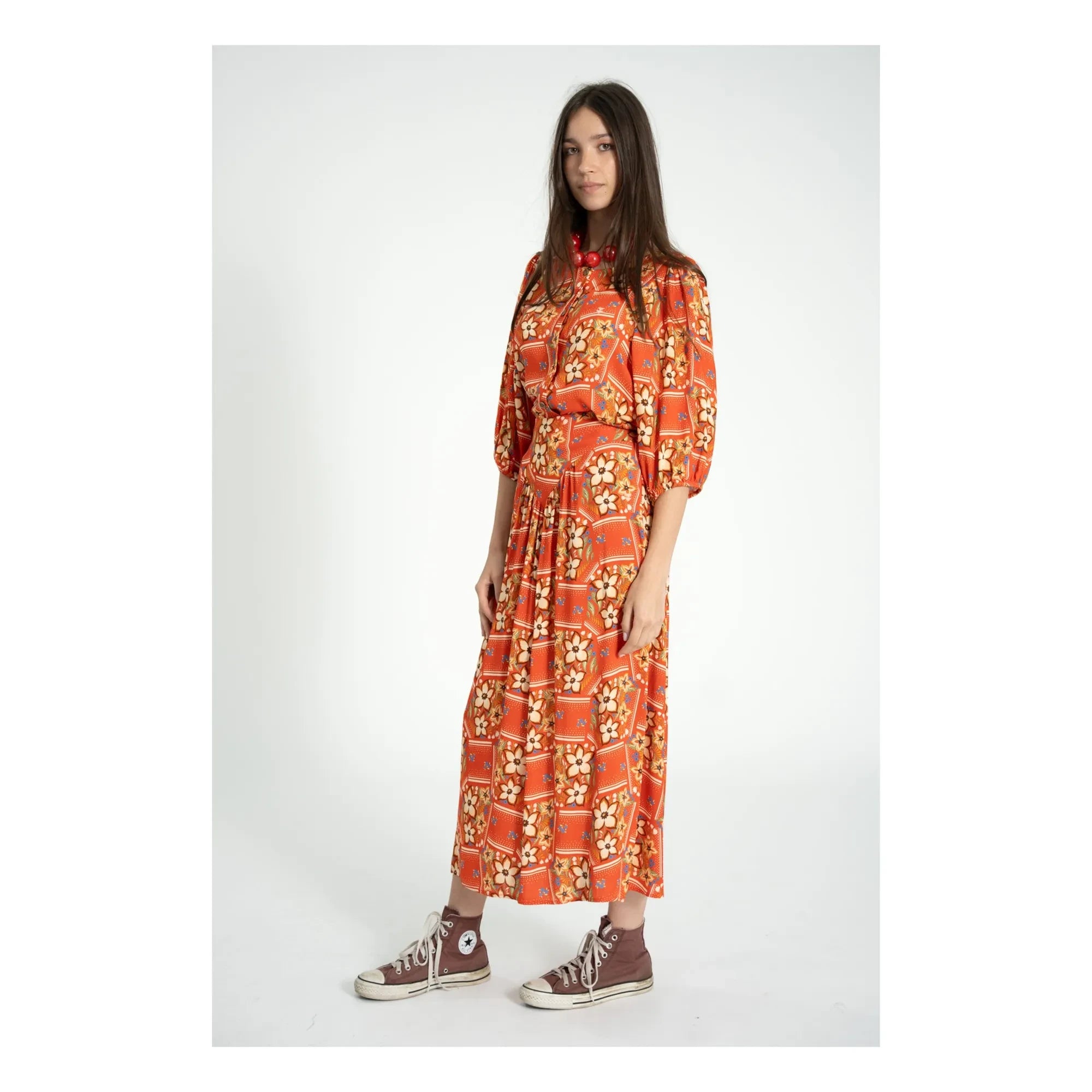 Sisters Department - Floral Pattern Blouse | Red