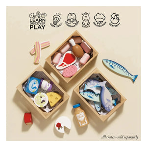 Le Toy Van - Cheese and Dairy Toy Basket