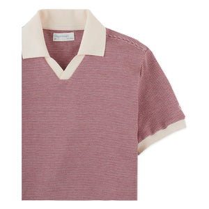 Gingersnaps - Alastor Striped Polo T-Shirt | Burgundy