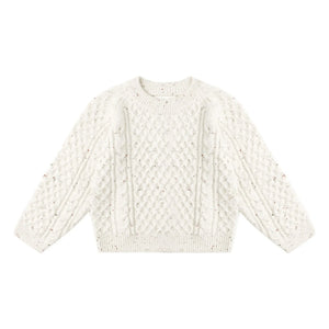 Rylee + Cru - Kablo Örgü Kazak Chiné | Ekru