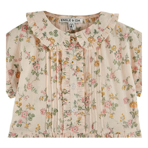 Emile et Ida - Organic Cotton Flower Dress | Light Pink