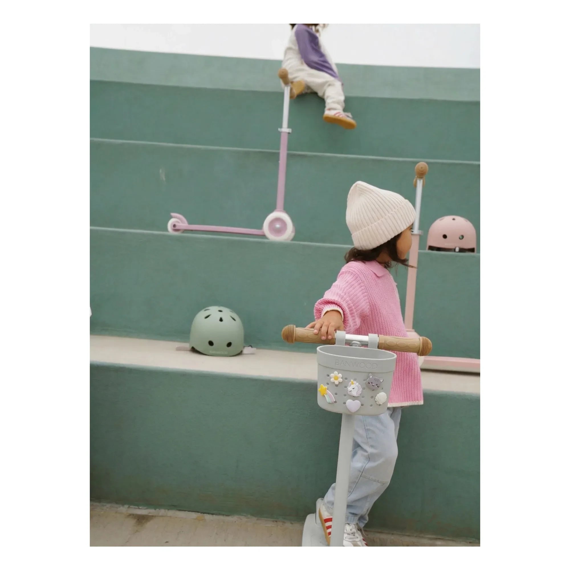 Banwood - Pin & Ride customizable bike basket/trolley | Ivory