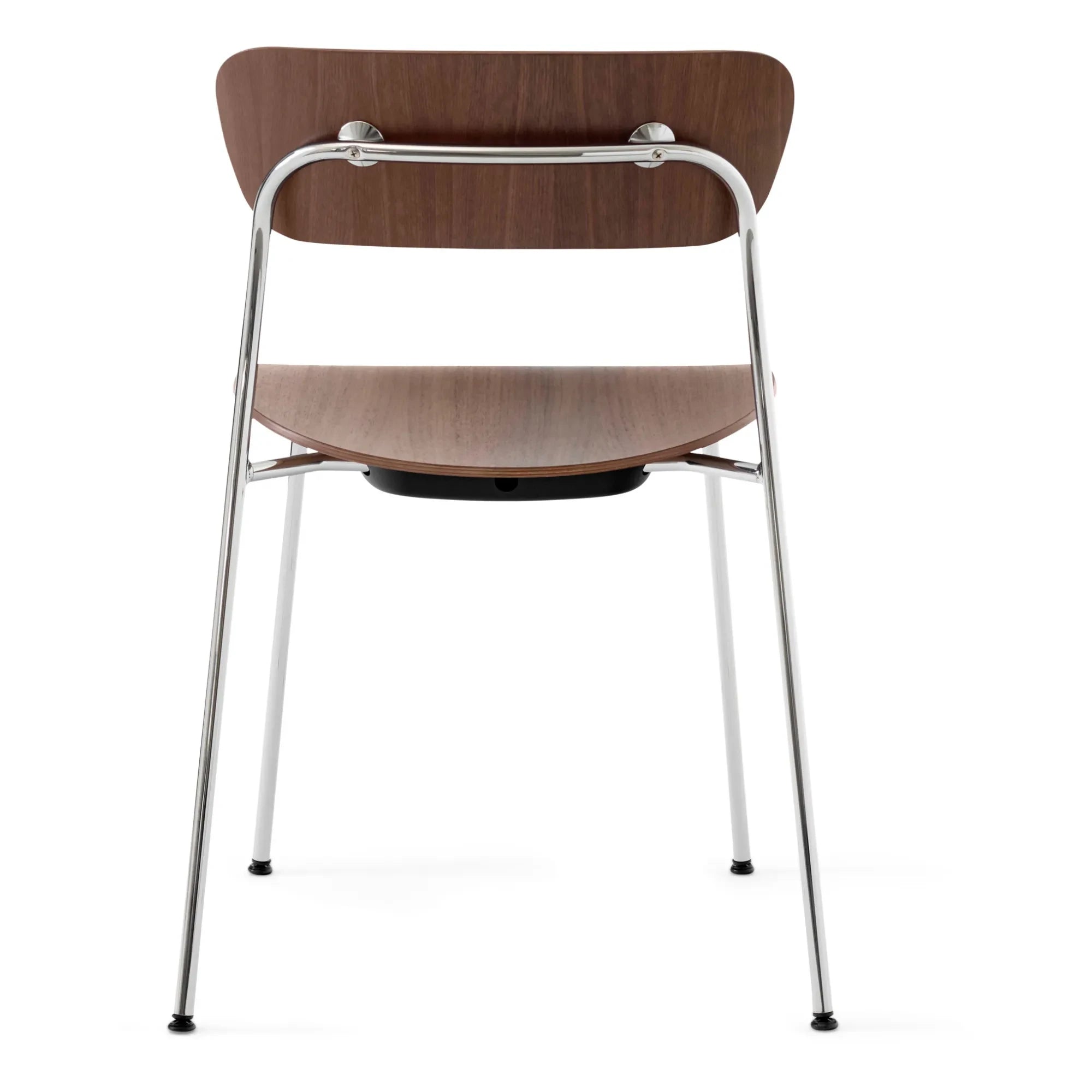 & Tradition - AV1 Pavilion Chairs, Chrome Frame - Set of 2 | Walnut