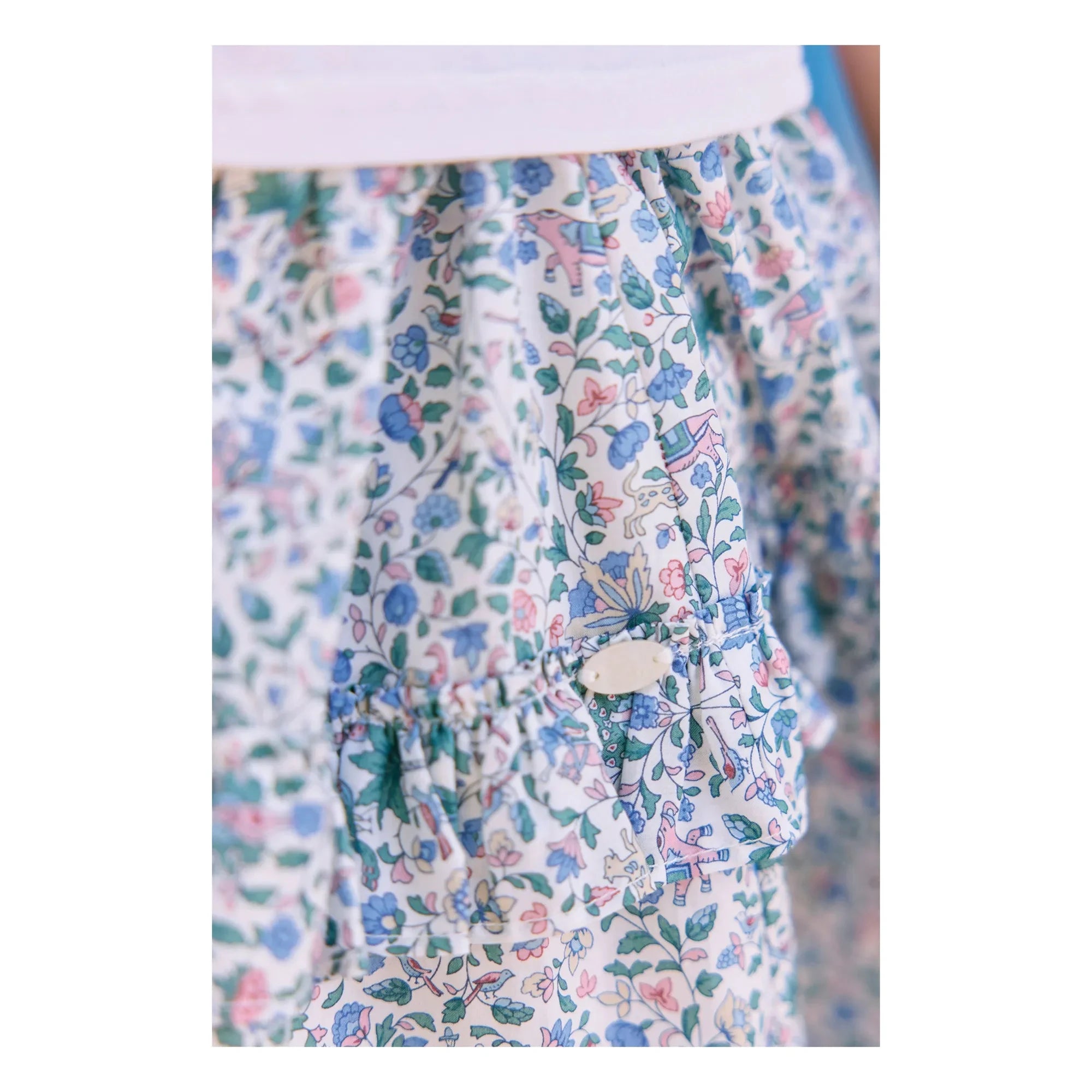 Tartine et Chocolat - Liberty Ruffled Skirt | White