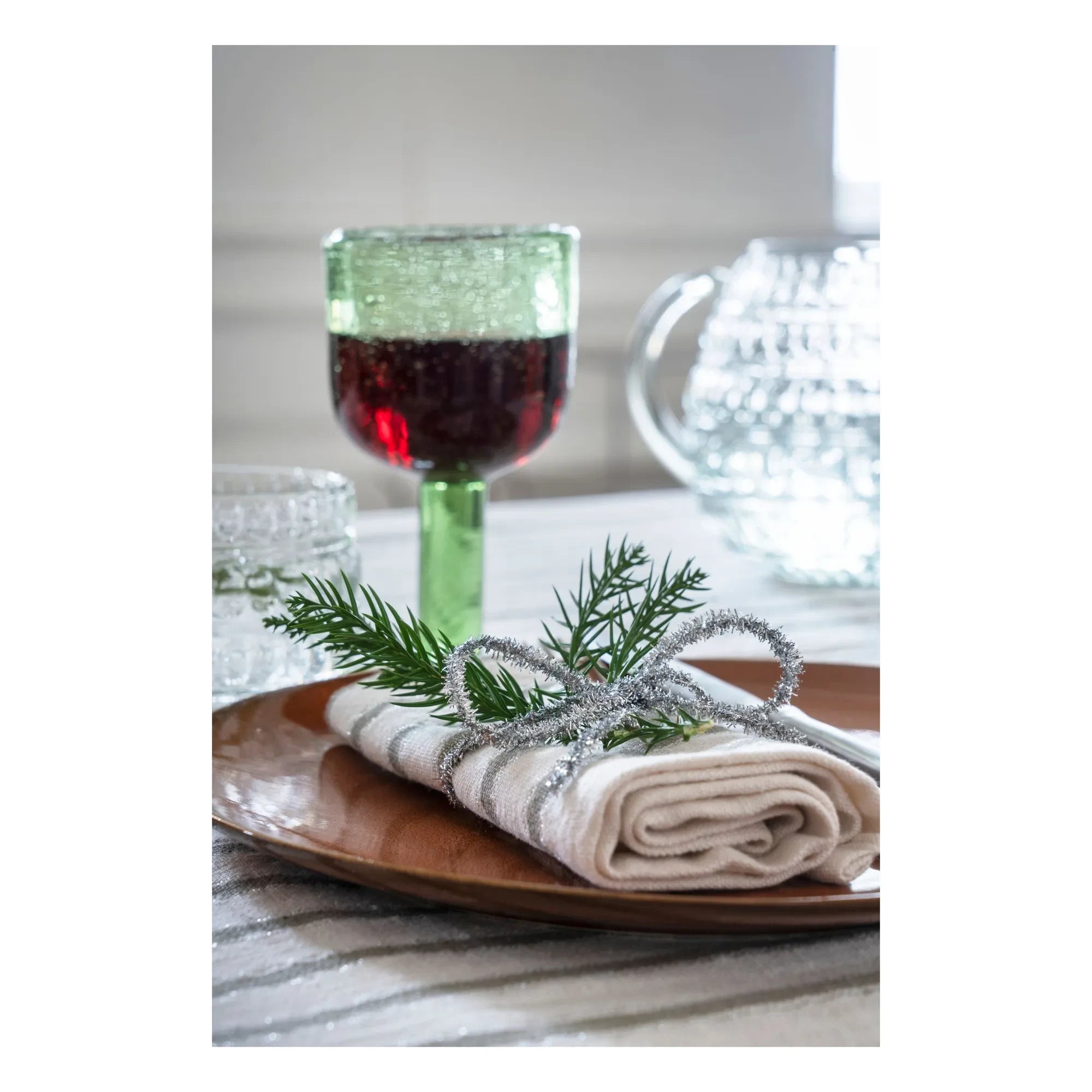 Madam Stoltz - Green Wine Glass