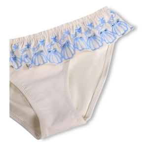 Molo - Nanda Ruffled Swimsuit Made from Recycled Fibers | Ecru