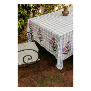 Doing Goods - Iris Checkered Tablecloth | Blue