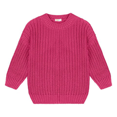 Yuki - Organic Cotton Thick Sweater | Fuchsia