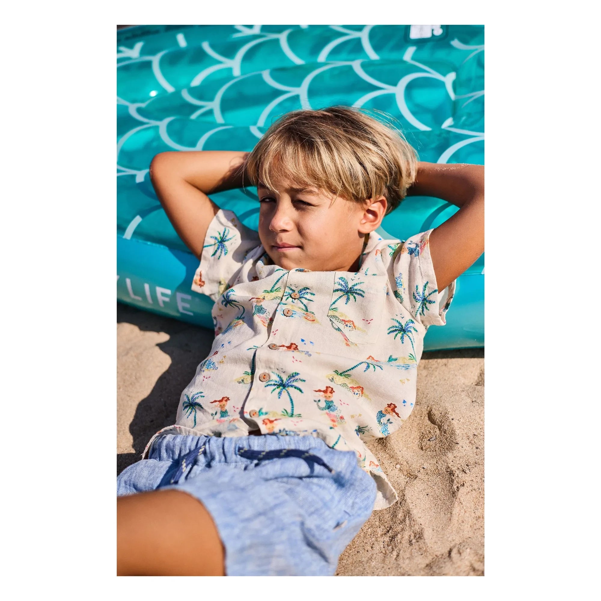 Arsène et Les Pipelettes - Fiorenzo Linen Shorts | Blue
