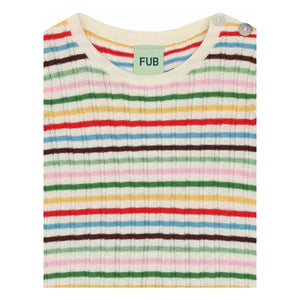 FUB - Red Ribbed Organic Cotton Fine Knit Bodysuit