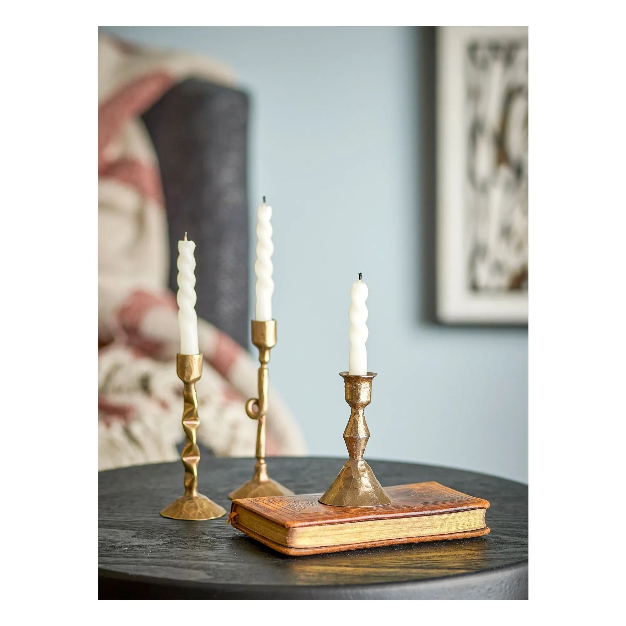 Bloomingville - Efsa Metal Candle Holder - Set of 3 | Brass