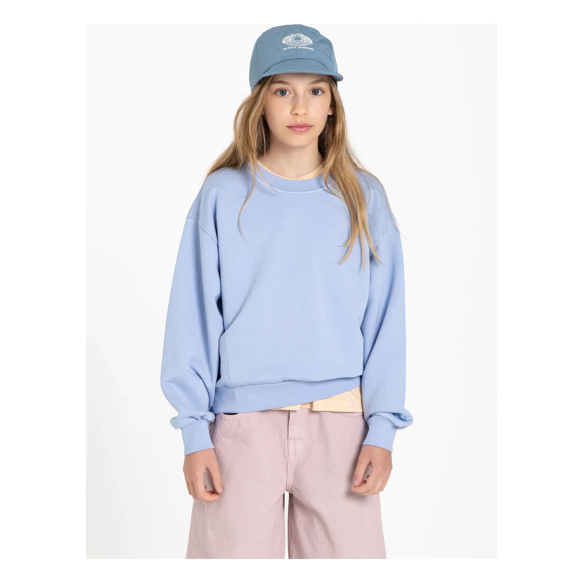 Smallable Kid - Maia organic cotton sweatshirt | Pale blue