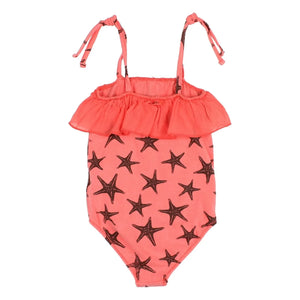Búho - Etoiles de Mer Swimsuit Lycra Organic Cotton | Light Red