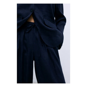 the new society - Melissa Linen Pants | Black