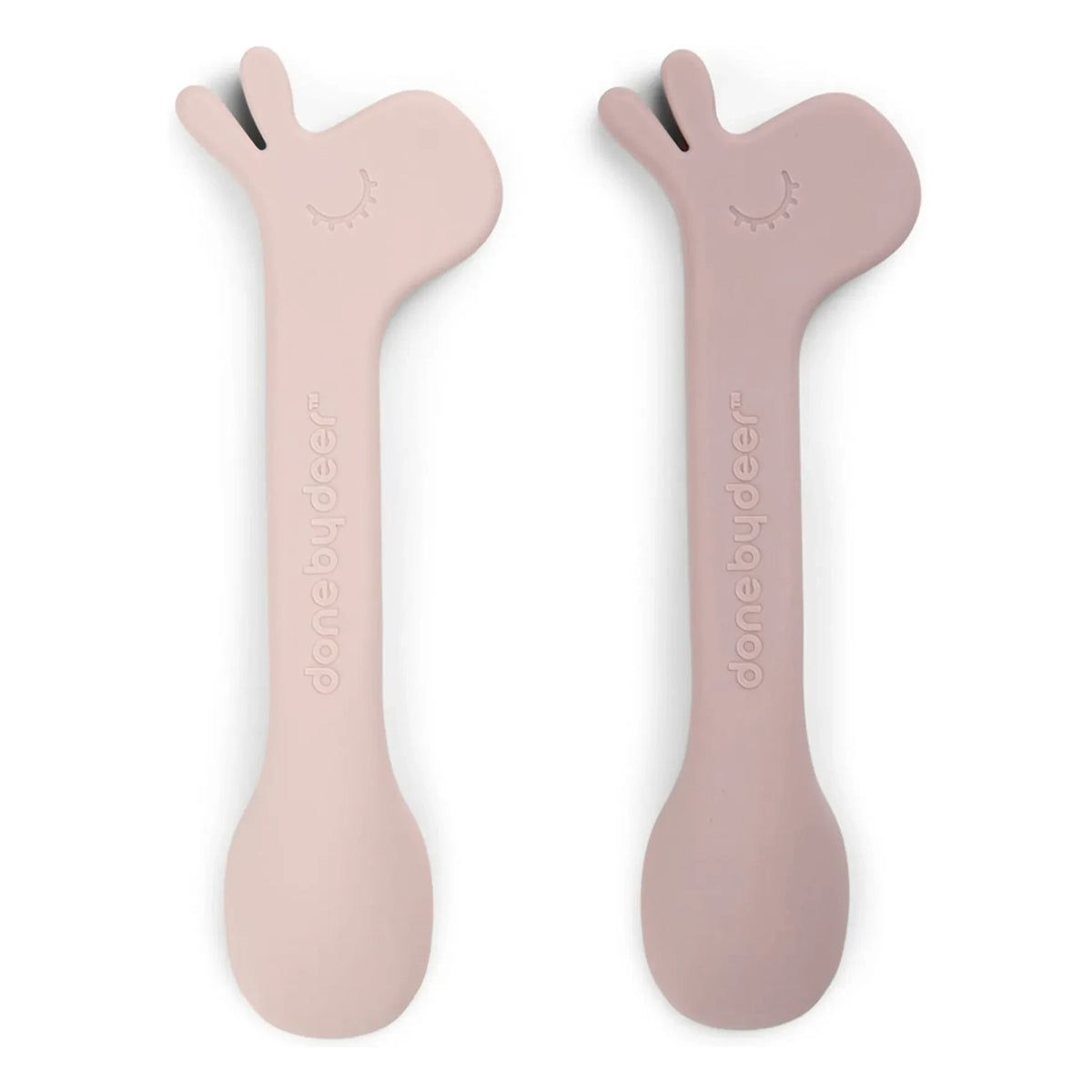 Done by deer - Lalee silicone spoons - 2-piece Set | Pink