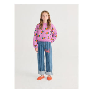 Bobo Choses - Purple Organic Cotton Sweat Crop Top