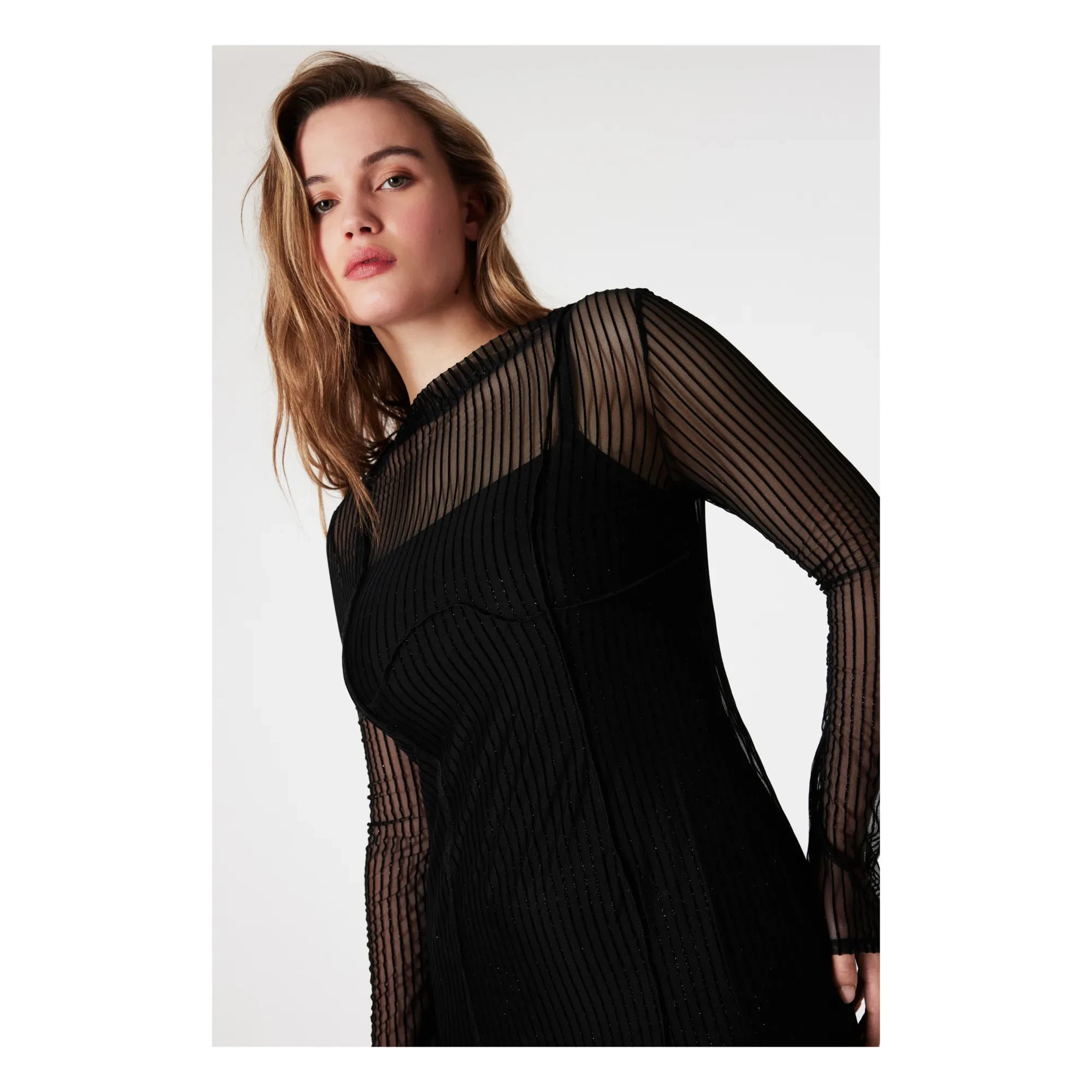 Icone - Petra Metallic Dress | Black