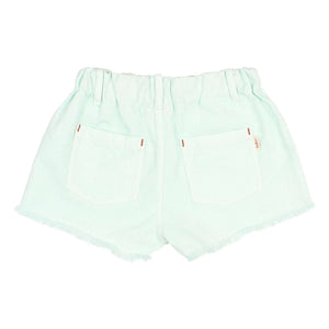 Owl - Fringed Denim Lyocell Shorts | Aqua