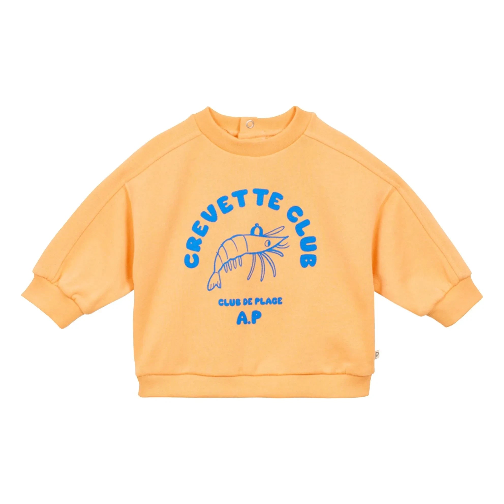 Arsène et Les Pipelettes - Sweat Shrimp Club Organic Cotton Baby | Apricot