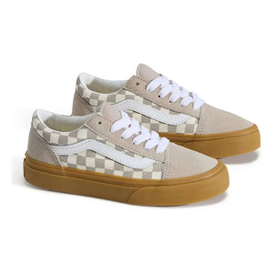 Vans - Old Skool Gum Check Sneakers with Laces | Oatmeal