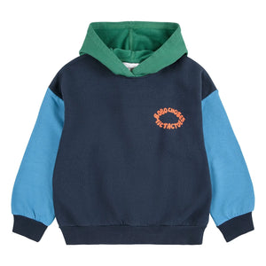 Bobo Choses - Color Block Organic Cotton Hoodie | Blue