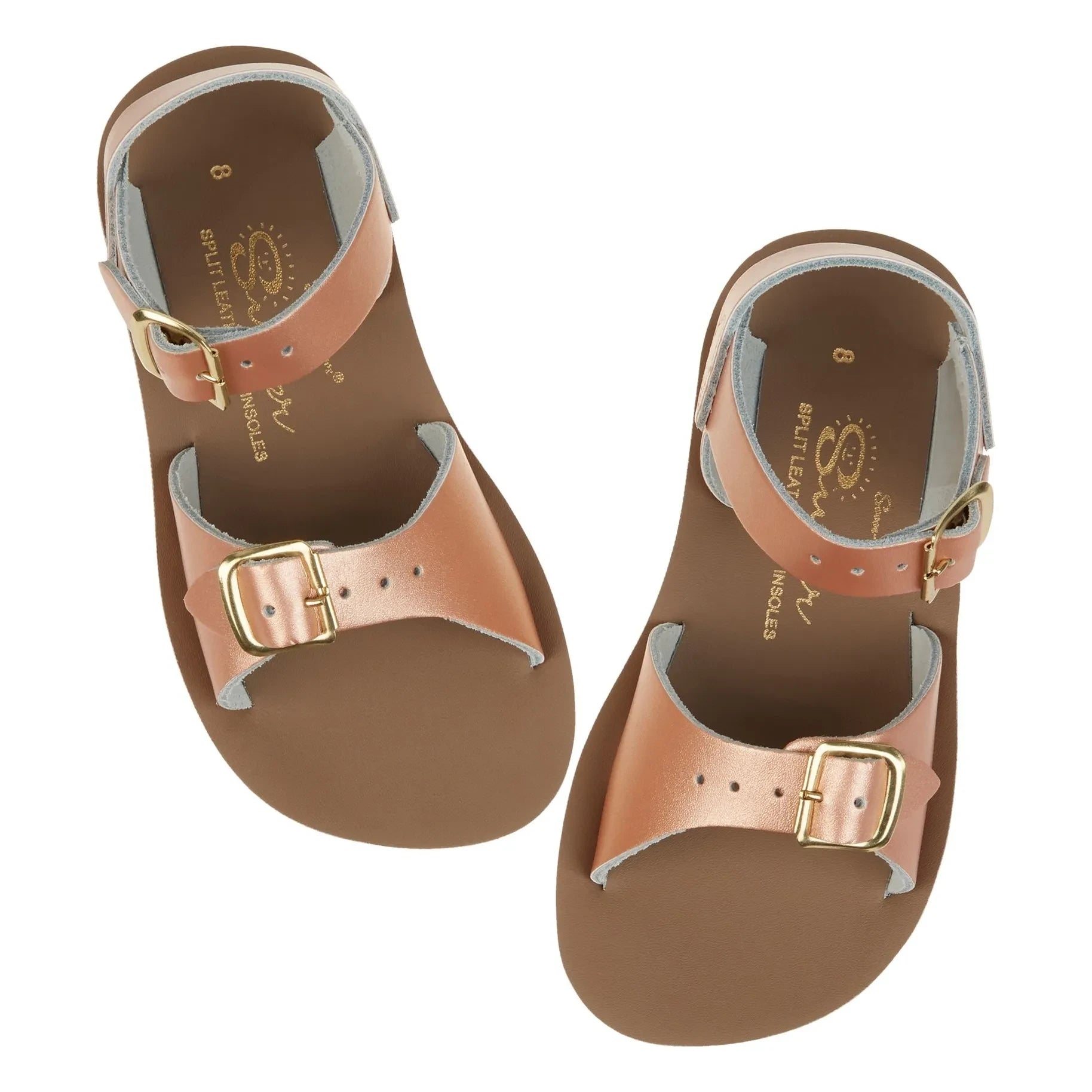 Salt-Water - Waterproof Surfer Leather Sandals | Rose Gold