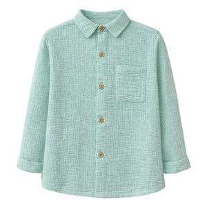 Lililotte - Constantin Organic Cotton Gauze Shirt | Mint Green