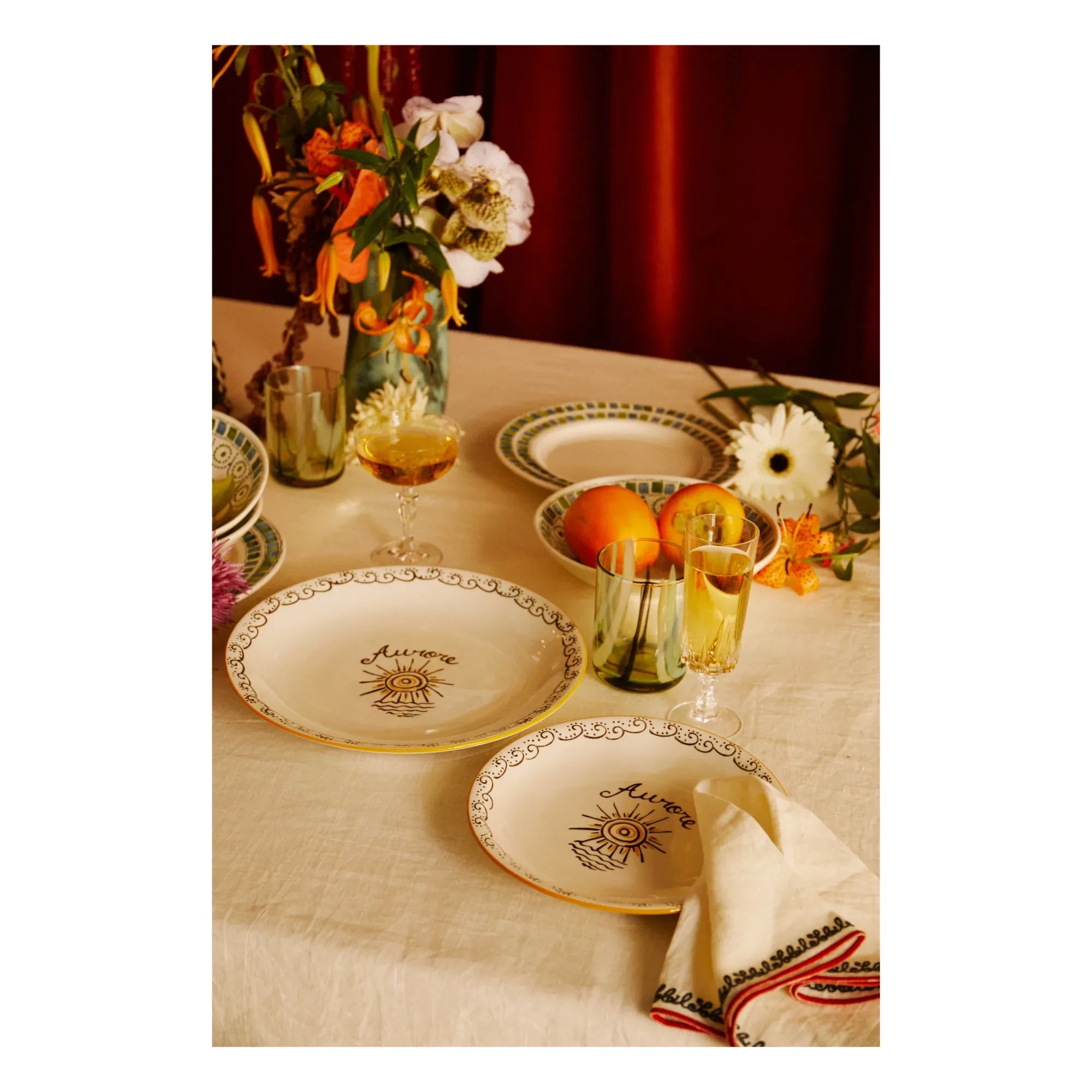 Tressé - Aurore Dinner Plate | Yellow