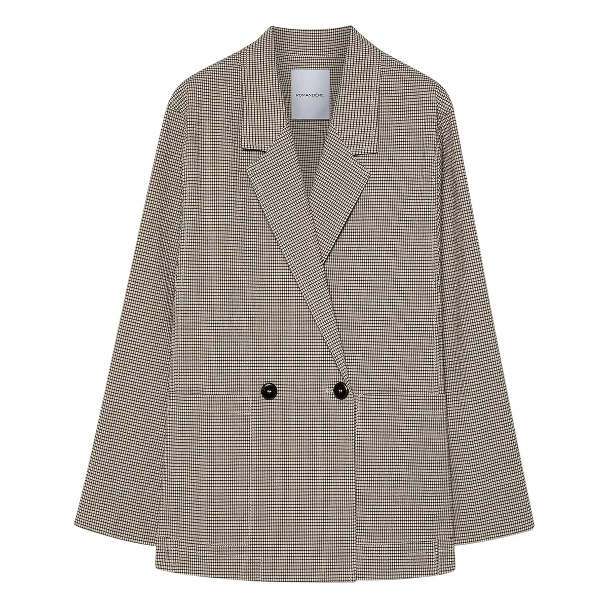 Pomandère - Checked Cotton Jacket | Cream