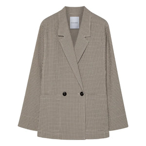 Pomandère - Checked Cotton Jacket | Cream
