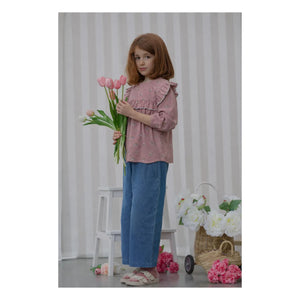 Lililotte - Bianca Fleurie Blouse Organic Cotton | Powder Pink