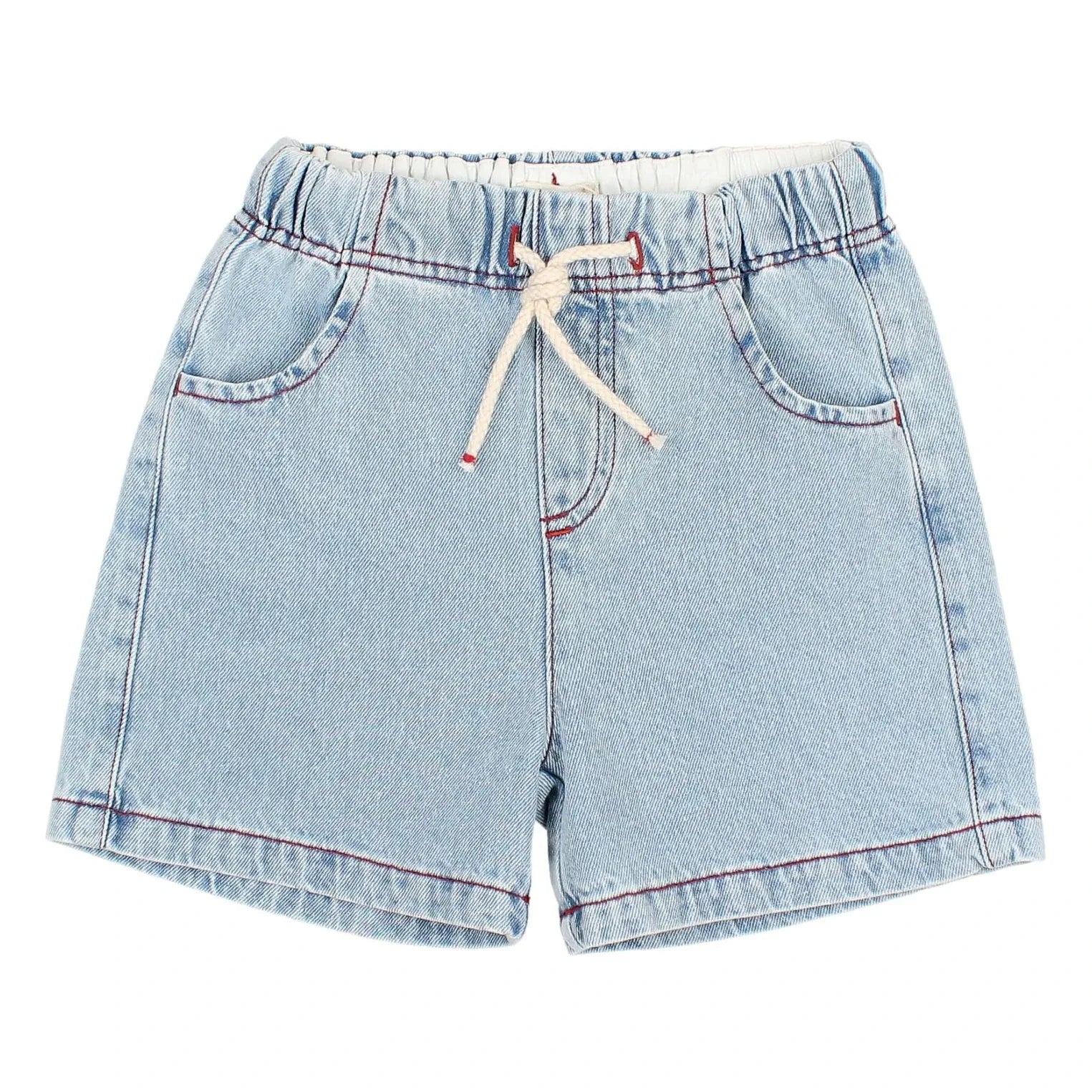 Búho - Washed Denim Bermuda Shorts | Light Blue