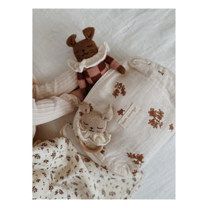 Main Sauvage - Wooden Bunny Teething Rattle | Beige