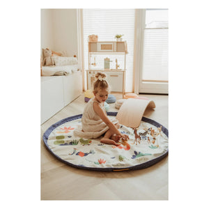 Play and Go - Noomad Puce and Pilou Bag / Play Mat - Play&Go x Moulin Roty | Blue