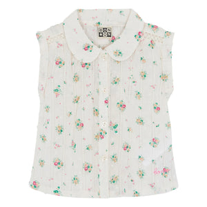 Bonton - Lorelei Bouquets Claudine Collar Shirt | Off-White
