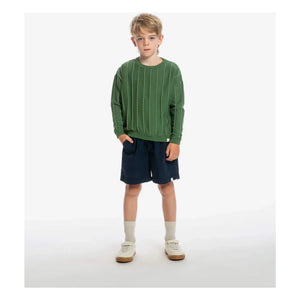Matona - Striped Organic Cotton Sweater | Green
