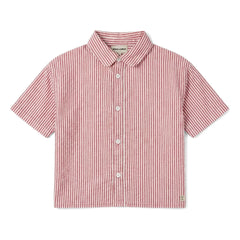 Smallable Kid - Sawyer Striped Shirt | Cherry Red